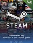 Steam Gift Card 60 USD - Steam Key - For USD Currency Only