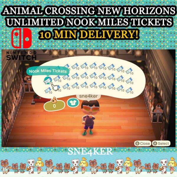 Animal Crossing New Horizons Nook Miles Tickets 15M Bells 300 Nook Miles Ticket - Image 2